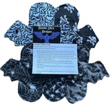 Reusable Sanitary Towels WITH BAT WINGS Mixed Set of 5