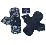 Reusable Sanitary Towels WITH BAT WINGS 10.5 inch