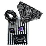 Goth Pet Bandana - Spiderwebs