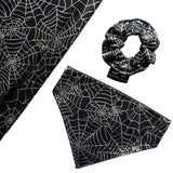 Goth Pet Bandana - Spiderwebs