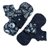 Reusable Sanitary Towels WITH BAT WINGS 10.5 inch