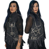 REDUCED Upcycled Clothing - Blessed Witch Bleached Jacket