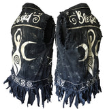 REDUCED Upcycled Clothing - Blessed Witch Bleached Jacket