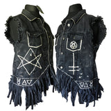 REDUCED Upcycled Clothing - Blessed Witch Bleached Jacket