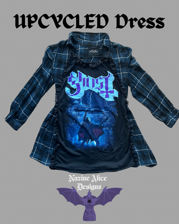 Upcycled Clothing - Ghost Dress L
