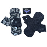 Reusable Sanitary Towels - Goth Bat Wings