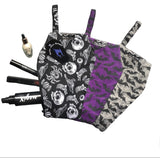 Coffin Cosmetics Bag - Purple Bats