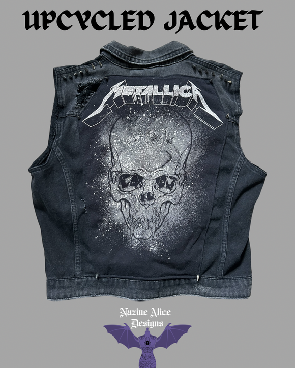 Upcycled Clothing - Metallica Skull Jacket