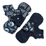 Reusable Sanitary Towels - Goth Bat Wings