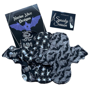 Reusable Sanitary Towels - Goth Bat Wings