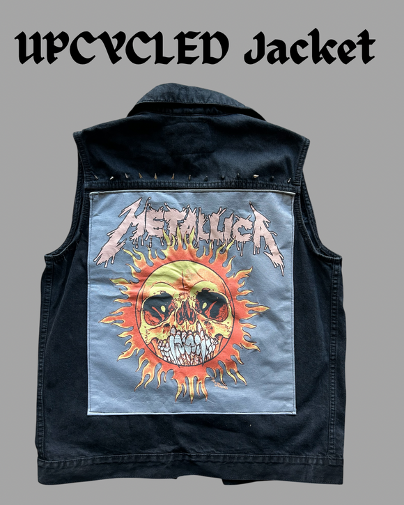 Upcycled Clothing - Metallica Jacket L