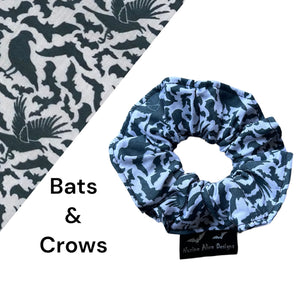 Hair Scrunchies - Bats and Crows