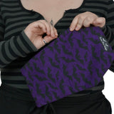 Coffin Cosmetics Bag - Purple Bats