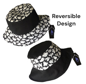 Reversible Hat -  Ghosted Goth Summer Hat